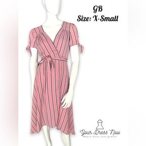 GB Pink and blue wrap dress